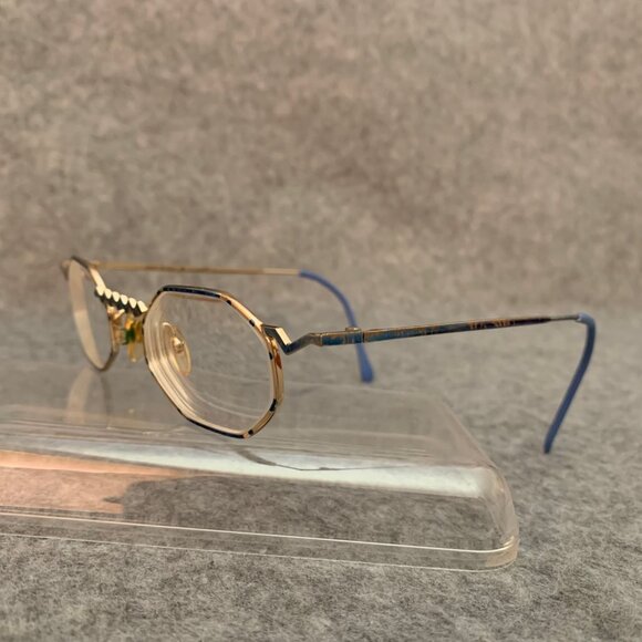 TAXI 251 Vintage Casanova Gold Blue Optical/Prescription Eyeglasses Frame - Picture 8 of 15
